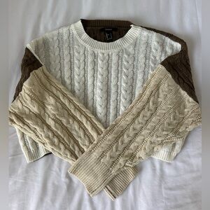 Forever 21 Cropped Multi-Colored Sweater